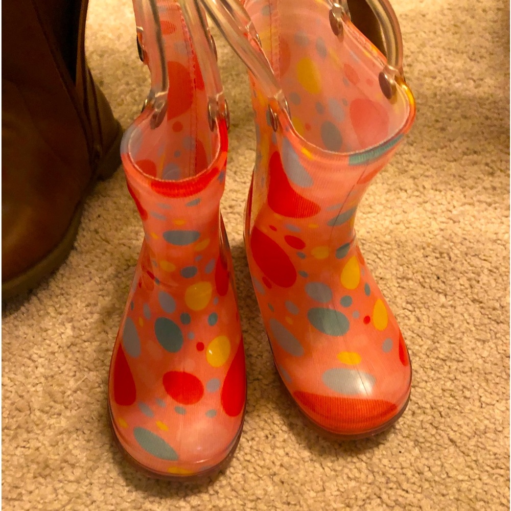 Toddler girl rain boots multicolored